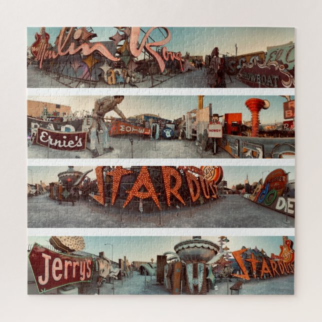 Carteles de neón rompecabezas de Las Vegas Square (Vertical)