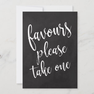 Carteles de Pizarrón de Favoritos Por Favor Tome U