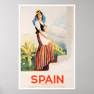 Carteles de viaje de arte de las Islas Canarias Es