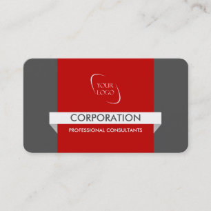 Carteles y logotipo de tarjetas profesionales roja