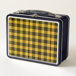 Cárter retro vintage amarillo para el almuerzo
