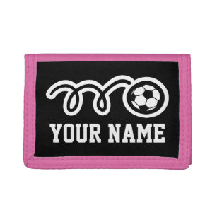 Cartera chica de fútbol rosa   Diseño deportivo pa