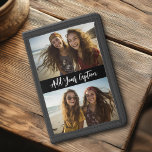 Cartera De 3 Hojas 2 Collage de fotos con título de guión moderno - N<br><div class="desc">Utiliza hasta dos fotos horizontales o selfie para crear un regalo único y personal. Si necesita ajustar las imágenes,  haga clic en la herramienta personalizar para realizar cambios.</div>