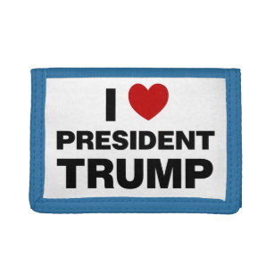 Cartera De 3 Hojas Amo el corazón del presidente Trump