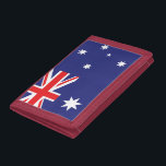 Cartera De 3 Hojas Bandera de Australia<br><div class="desc">Cartera de la bandera de Australia. Modifique para requisitos particulares y personalice,  según lo deseado. Elija a partir de 8 diversos estilos del nilón,  dril de algodón o cuero elegante y 6 colores de los colores.</div>