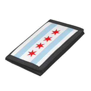 Cartera De 3 Hojas Bandera de Chicago, Illinois