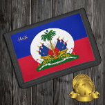 Cartera De 3 Hojas Bandera haitiana y patriotas haitianos de la moda<br><div class="desc">WALLETS: Moda de bandera haitiana y haitiana - ama a mi país,  viajes,  patriotas nacionales/hinchas deportivos</div>