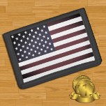 Cartera De 3 Hojas Billetera de la Bandera Americana Vingate, Estados<br><div class="desc">Moneda de la bandera norteamericana vintage patriótica y moda de Estados Unidos / Estados Unidos - amar mi país,  día del padre,  feriado,  patriotas/hinchas deportivos</div>
