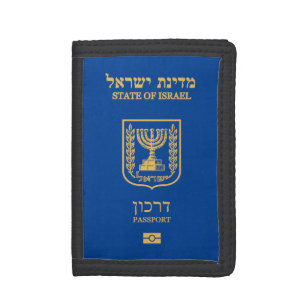 Cartera De 3 Hojas Billetera pasaporte Israel