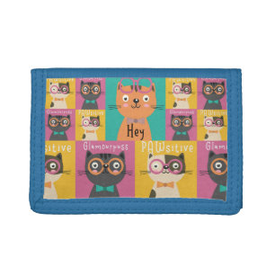 Cartera De 3 Hojas Cat Dice Hey Memes Graciosos   