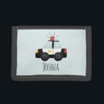 Cartera De 3 Hojas Coche y nombre del oficial de policía azul silenci<br><div class="desc">Esta monedero de la policía infantil,  adorable y moderno,  incluye un coche de policía de emergencia con sirena,  y un lugar para que le agregues el nombre de tu hijo. ¡Perfecto para cualquier niño que sueñe con ser policía!</div>