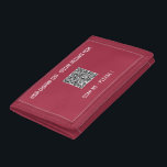 Cartera De 3 Hojas Código QR Explorar información Personalizado de te<br><div class="desc">Colores y tipos de letra personalizados - Carteras personalizadas con su información de análisis de código QR y Personalizado de texto Promocional de negocios o moderno regalo de cartera divertida - Añadir su código QR / imagen o foto - logotipo y texto - nombre / información / más - Redimensionar...</div>