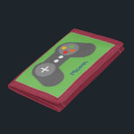 Cartera De 3 Hojas Controlador de videojuegos verde<br><div class="desc">Personalice este diseño de controlador de juegos genial con un nombre o un mensaje de personalizado.</div>