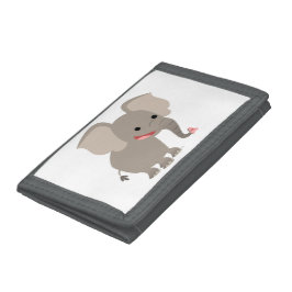 Cartera De 3 Hojas Cute Laughing Personalizado Elephant Wallet