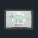 Cartera De 3 Hojas Dinosaurio Guay Doodle Triceratops de niño con nom<br><div class="desc">Este diseño fresco es parte de una colección que incluye lindos dinosaurios para ropa de niño y accesorios. Este diseño infantil presenta un dinosaurio de doodle triceratops dibujado a mano y puede ser personalizado con el nombre de tu hijo. Mira nuestra tienda para otros diseños de dinosaurios!</div>