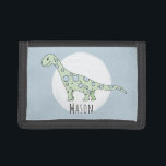 Cartera De 3 Hojas Dinosaurio Jurásico del niño en Guay con nombre<br><div class="desc">Este diseño fresco es parte de una colección que incluye lindos dinosaurios para ropa de niño y accesorios. Este diseño infantil presenta un dinosaurio de doodle jurásico dibujado a mano y puede ser personalizado con el nombre de su hijo. Perfecto para la primera cartera de su hijo. Mira nuestra tienda...</div>