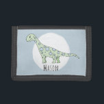 Cartera De 3 Hojas Dinosaurio Jurásico del niño en Guay con nombre<br><div class="desc">Este diseño fresco es parte de una colección que incluye lindos dinosaurios para ropa de niño y accesorios. Este diseño infantil presenta un dinosaurio de doodle jurásico dibujado a mano y puede ser personalizado con el nombre de su hijo. Perfecto para la primera cartera de su hijo. Mira nuestra tienda...</div>