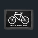 Cartera De 3 Hojas Divertida billetera para bicicletas con presupuest<br><div class="desc">Divertida billetera para bicicletas con presupuesto para bicicletas. Aniversario o Navidades de regalo para hombres,  mujeres y niños que aman el ciclismo. Personalizable con el nombre o la letra de su hijo. Color de Personalizable.  Blanco y negro.</div>