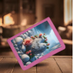Cartera De 3 Hojas El corazón de Bárbara a orillas del lago<br><div class="desc">Un corazón de piedra grabado con el nombre de Barbara descansa sobre un lecho de rocas fluviales cerca de un tranquilo lago,  rodeado de delicadas rosas rosas.</div>
