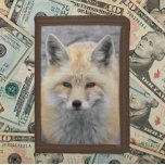 Cartera De 3 Hojas Foto de vida salvaje Cute Red Fox<br><div class="desc">¡Por la naturaleza y por los aficionados a la vida salvaje! Asegure dinero y tarjetas de crédito con esta cartera que incluye una foto de un lindo zorro rojo con orejas puntiagudas y hocico. Seleccione el color de la cartera.</div>