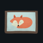 Cartera De 3 Hojas Fox rojo soñoliento<br><div class="desc">Ilustracion adorable del vector de un pequeño zorro rojo lindo.</div>