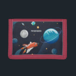 Cartera De 3 Hojas Galaxia del transbordador espacial personalizado<br><div class="desc">Triplicidad de espacio exterior Puede añadir un nombre para hacerlo personal. Mira los otros elementos de esta colección como las etiquetas del equipaje para que coincidan con esta linda billetera triple Añadir un nombre haciendo clic en el enlace "Personalizar" de arriba</div>