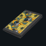 Cartera De 3 Hojas Guirnaldas de hadas y amapolas de amarillo<br><div class="desc">Leche y amapolas,  sin fisuras dibujadas en Illustrator.</div>