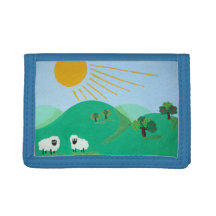 ilustracion panorámico divertido de ovejas lindas