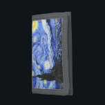 Cartera De 3 Hojas La noche estrellada de Van Gogh<br><div class="desc">Pintura del óleo del maestro holandés Vincent Van Gogh (1853-1890) Probablemente su pintura más famosa, Van Gogh pintó "La noche estrellada" en 1889 de memoria mientras estaba en un asilo en Francia donde se registró para la depresión. La escena representa la vista desde la ventana de su habitación. En la...</div>