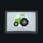 Cartera De 3 Hojas Los chicos adoran el Tractor de Granja Verde con n<br><div class="desc">Este diseño fresco y lindo incluye un personalizado de tractores de granja verde,  y puede ser personalizado con el nombre de su hijo. ¡Perfecto como una joven agricultora o la primera cartera de un amante de los tractores! Visita nuestra tienda para ver otros diseños únicos.</div>