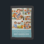 Cartera De 3 Hojas Mejor abuelo jamás| Collage de fotos de bloque de<br><div class="desc">Collage fotográfico moderno de dos tonalidades de bloque 5. Se pueden cambiar todos los colores. Con el "Mejor Abuelo de siempre" y espacio para mensajes personalizados, nombres y/o año. Estos son regalos del Día del Padre que son perfectos para cualquier padre. ¡Un regalo que valorará por toda la vida! Se...</div>