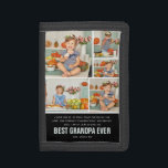 Cartera De 3 Hojas Mejor abuelo jamás| Collage de fotos de bloque de<br><div class="desc">Collage fotográfico moderno de dos tonalidades de bloque 5. Se pueden cambiar todos los colores. Con el "Mejor Abuelo de siempre" y espacio para mensajes personalizados, nombres y/o año. Estos son regalos del Día del Padre que son perfectos para cualquier padre. ¡Un regalo que valorará por toda la vida! Se...</div>