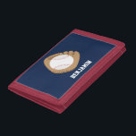 Cartera De 3 Hojas Mitt y Ball de Béisbol<br><div class="desc">Personalice este diseño de deportes de juego genial con un nombre o un mensaje personalizado.</div>