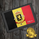 Cartera De 3 Hojas Moda de la bandera belga, patriotas belgas / depor<br><div class="desc">WALLETS: Moda Bélgica y Bandera Belga - Amo a mi país,  regalos de viaje,  cumpleaños del abuelo,  patriotas nacionales / hinchas deportivos</div>