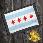 Cartera De 3 Hojas Moda de la bandera de Chicago, Illinois USA / patr<br><div class="desc">Montañas Patrióticas con el estado de Illinois de los Estados Unidos,  la moda con la bandera de Chicago - amar a mi país,  regalos de viaje,  cumpleaños del abuelo,  patriotas nacionales / hinchas deportivos</div>