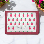 Cartera De 3 Hojas Moda de patrón de piña rosa blanco<br><div class="desc">Cartera triple blanca rosa con patrón de piña. Más productos con este diseño se encuentran en la colección siguiente</div>