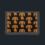 Cartera De 3 Hojas Modelo lindo de los Dachshunds<br><div class="desc">La cartera del amante del perro de la salchicha de Frankfurt.</div>