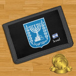 Cartera De 3 Hojas Monedas de Israel Menorah, emblema, moda israelí<br><div class="desc">Carteras: Escudo de armas de Israel y moda patriótica de la bandera de Israel - amo a mi país,  viajes,  regalos de vacaciones,  patriotas nacionales / hinchas deportivos</div>
