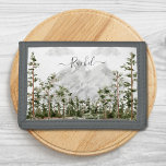 Cartera De 3 Hojas Monogramaje de la Montaña de las Acuarelas y el Bo<br><div class="desc">¡Traigan por todas partes la elegancia rústica con esta monocroma cartera de tres pliegues! Con montañas de acuarela,  pinos y el encanto de los bosques para todos los amantes de la naturaleza.</div>