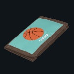 Cartera De 3 Hojas Niños con temas deportivos de baloncesto<br><div class="desc">Personalice este diseño de deportes de juego genial con un nombre o un mensaje personalizado.</div>