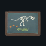 Cartera De 3 Hojas Niños Guay T-Rex Dinosaur Dig Kids<br><div class="desc">Este monedero elegante y moderno para niños incluye un esqueleto de dinosaurio t-Rex. La cartera puede ser personalizada con el nombre de su hijo,  lo que la convierte en el regalo personalizado perfecto.</div>
