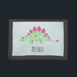 Cartera De 3 Hojas Niños Personalizado de dinosaurios Guay y niños co<br><div class="desc">Este bonito diseño cuenta con un personalizado de dinosaurios estegosaurios fresco,  y puede ser personalizado con el nombre de su hijo. Perfecto para cualquier monedero de niños amantes de los dinosaurios. ¡Visita nuestra tienda para ver otros diseños de decoración con temática de dino!</div>