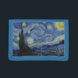 Cartera De 3 Hojas "Noche estrellada" por Van Gogh<br><div class="desc">Este diseño presenta una reproducción sin alteraciones ni ediciones muy alta de la famosa pintura "Starry Night" de Van Gogh.</div>