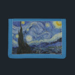 Cartera De 3 Hojas Noche estrellada y Van Gogh/arte vintage famoso<br><div class="desc">Wallets: El mundo de las famosas obras de arte de cosecha holandesas - "La noche estrellada" y Vincent van Gogh es un aceite sobre lienzo pintado en junio de 1889, describe las vistas desde la ventana de fachada oriental de su habitación de asilo en Saint-Rémy-de-Provence, justo antes de la salida...</div>