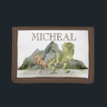 Cartera De 3 Hojas Nombre del acuarela Dinosaurio T-Rex Tyrannosaurus<br><div class="desc">Este diseño puede ser personalizado en el área proporcionada cambiando la foto y/o el texto. O puede personalizarse haciendo clic en Personalizar esta plantilla y, a continuación, eligiendo la opción de hacer clic en el personalizar y eliminando o cambiando el color del fondo, agregando texto, cambiando el color o estilo...</div>