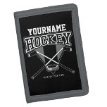 Cartera De 3 Hojas NOMBRE personalizado Jugador de hockey Equipo de p<br><div class="desc">NOMBRE personalizado Jugador de hockey Palo Diseño de equipo - Personalizar con su nombre o Personalizado de texto!</div>