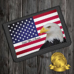 Cartera De 3 Hojas Patriotic USA, Eagle, moda de la bandera estadouni<br><div class="desc">WALLETS: Moda patriótica con bandera estadounidense,  águila y Estados Unidos de América - amor a mi país,  el día del padre,  viajes Estados Unidos,  patriotas / hinchas deportivos</div>