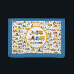 Cartera De 3 Hojas Patrón de camionetas de volcado de construcción pa<br><div class="desc">El patrón de camionetas de volcado de construcción para niños modelo triplicidad personalizada. Disponible en 6 colores. Con camiones de construcción hechos a mano. (Camiones diseñados por syarifahbrit)</div>