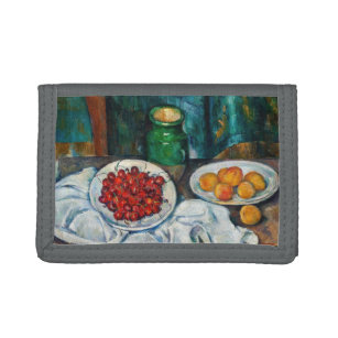 Cartera De 3 Hojas Paul Cezanne - Todavía la vida con cerezas y guiso