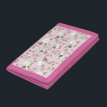 Cartera De 3 Hojas Recuento de ovejas en el algodón con caramelo rosa<br><div class="desc">Hojas de doodle y margaritas pintadas a mano</div>